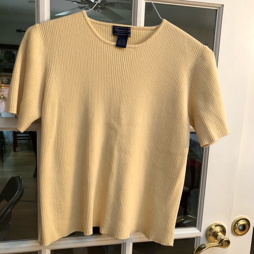 Soft yellow knit sweater